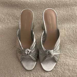 Loeffler Randall
Coco Knotted Metallic Leather Mules